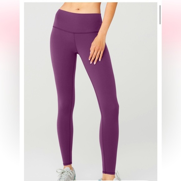 ALO Yoga Pants - Alo Yoga- High-Waist Airbrush Legging size S- Dark plum